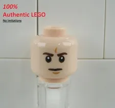 LEGO NEW Light Flesh Head Brown Eyebrows (1x) 6118815 Minifigure Part 21725