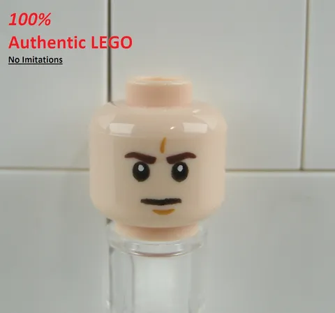LEGO NEW Light Flesh Head Brown Eyebrows (1x) 6118815 Minifigure Part 21725