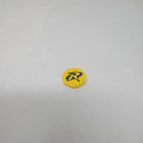 LEGO Batman Yellow Tile Round 2x2 Black R Outline (Robin Logo) Pattern 4150pb040