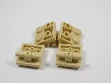LEGO Lot of 4 Tan 2x2 Modified Plates w/ Bar on Bottom S6