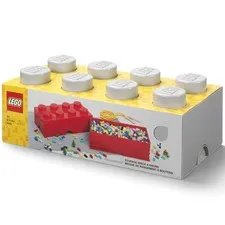 LEGO Storage Brick Stone Gray 8 Knob Container Organizer Box Holds 1600 Bricks
