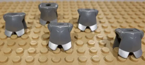Lego 5 New Grey/Silver Minifigure Lot Armor Breastplates Knight Kingdown 