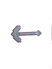 Lego Minifig Accessories: Minecraft Pixelated Pickaxe, #18789, Light Pearl Gray