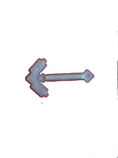 Lego Minifig Accessories: Minecraft Pixelated Pickaxe, #18789, Light Pearl Gray