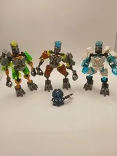 Lego Bionicole Lot Of 3 Figs Incomplete Good Condition.