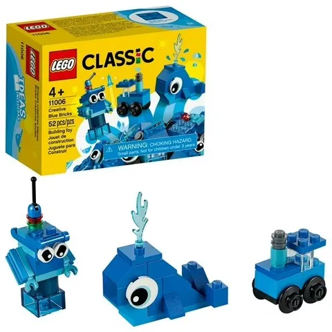 LEGO Classic Creative Blue Bricks 11006 Building Set for Imaginative Play-52 Pcs