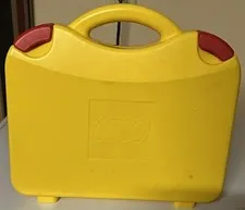 Lego Carrying Case Yellow Orange and Red 2012 Moveable Compartments