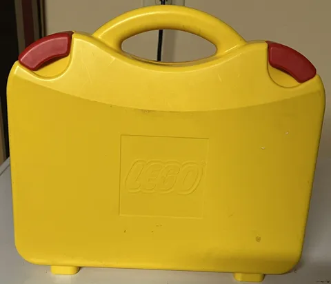 Lego Carrying Case Yellow Orange and Red 2012 Moveable Compartments