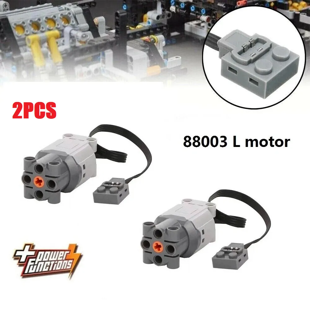 2x 88003 L-Motor Power Functions For LEGO Electric Assembled Building Block Toy