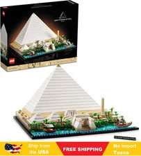 LEGO Architecture Great Pyramid of Giza Set 21058, Home Décor Model Building Kit
