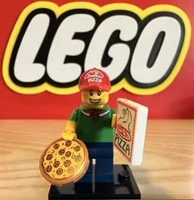 Lego CMF Series 12 Pizza Delivery Guy Minifigure With Accessories 