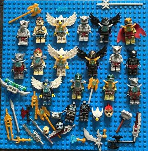 LEGO Legends of Chima Minifigure Lot (Large) with Weapons Included Sold as Shown