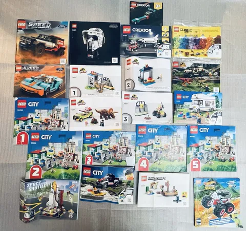 Lot19 LEGO Instruction Booklets City Star Wars Jurassic Creator Speed +EXTRA