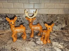 LEGO Duplo Reindeer Buck Stag Doe Fawn Deer Family Nature Wildlife Animal Lot
