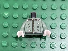 LEGO Minifigure Torso Sand Green / Gold Jacket Formal 973pb4538c01 Hotel Modular