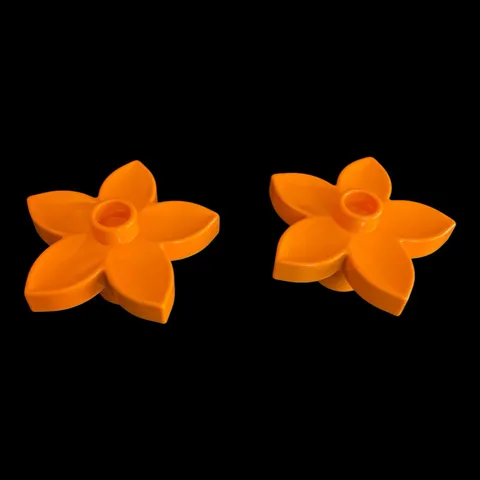 lot of 2 Duplo orange flower parts- combined shipping (MISC55)