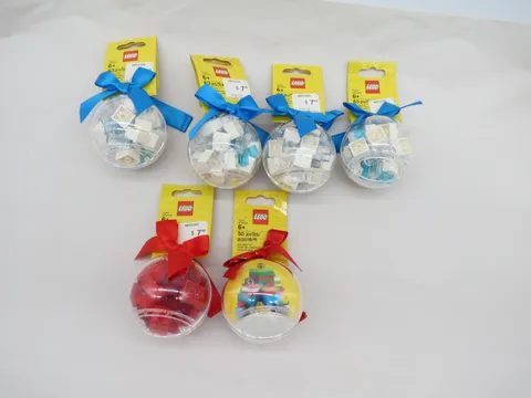 LEGO 853815 Christmas Holiday Ornament Collection, Lot of 6 New Sealed Retired
