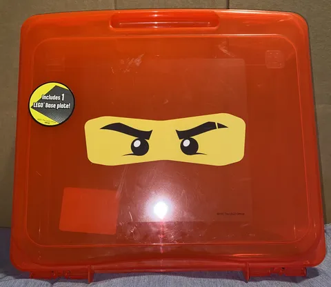 Lego Red Ninjago Project Case- Approximately 13”x12”x4”-499136
