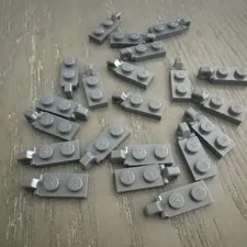 LEGO Hinge Plate 1 x 2 with Single Finger on End Vertical (44301) 21 Pcs Dk Gray
