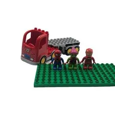 Lego Duplo Spiderman Semi Truck & 3 Figures Goblin Iron Man & Spiderman Pieces 