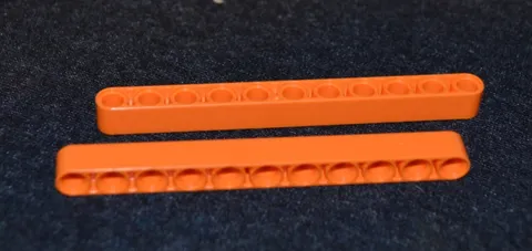 (2) #11 Orange Thick Oval Technic Beam w/ 11-holes Bricks - NEW Lego Parts ~