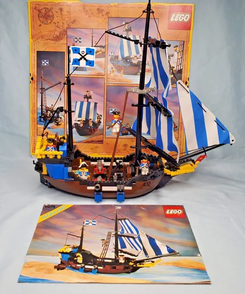 LEGO Pirates 6274 Caribbean Clipper Imperial Soldiers 1989 nearly complete/read