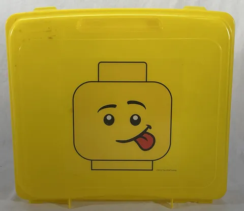 LEGO Project Case Yellow 13x13x3 Storage Container Carry Case 2010 w/ Divider