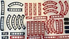 LEGO Tracks Track Pieces Bulk Lot Red Blue Black - More Than 10 Pieces
