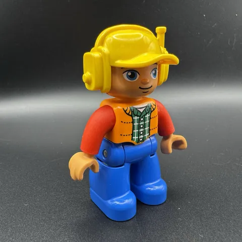 Lego Duplo Town Figure Construction Worker Yellow Hat
