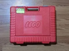 LEGO 1985 Vintage Red Plastic Storage Suitcase Carry Case 12" x 15"  Made in USA