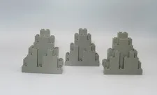 LEGO x3 part # 6083 Rock Panel 3x 8 x76 Triangular LURP classic old dark gray