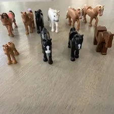 LEGO Friends Horses Animals Lot Of 10 Black, White, Brown