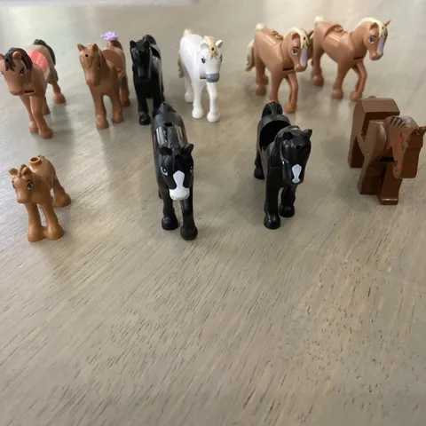 LEGO Friends Horses Animals Lot Of 10 Black, White, Brown