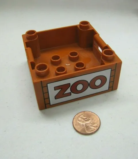 Lego Duplo BROWN ZOO TRUCK TRAIN BOTTOM PART CARGO CRATE Specialty Block Part 