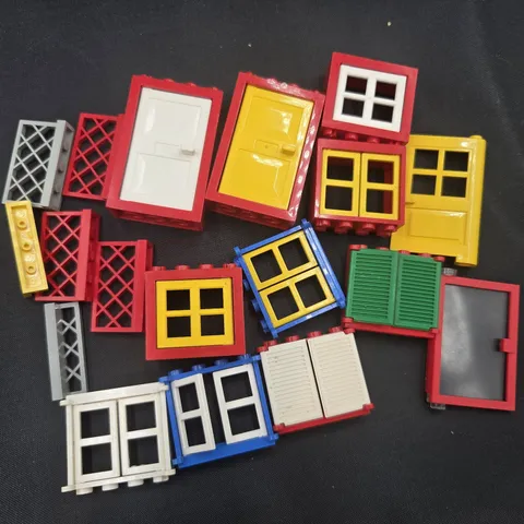 Lot Of 15 VTG Lego Windows Doors And Trellces Mixed