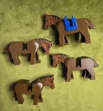 Lego Brown Horse Lot Vintage Authentic