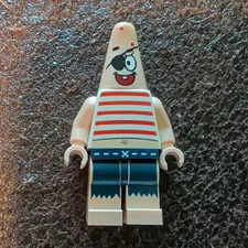 LEGO Spongebob Pirate Patrick Minifigure EyepatchStriped Shirt Dark Blue Shorts
