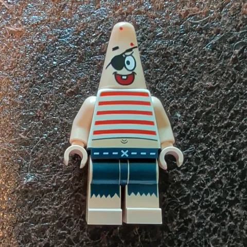 LEGO Spongebob Pirate Patrick Minifigure EyepatchStriped Shirt Dark Blue Shorts