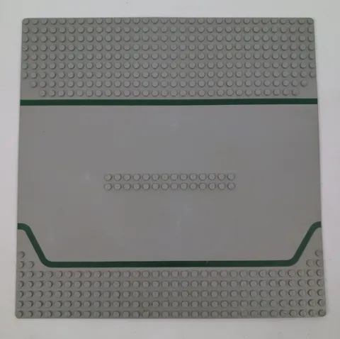 Vintage LEGO Base Plate Road Service Station Gray/Green 32 X 32  309p01 Set 6378