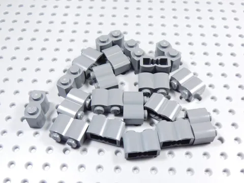 LEGO Lot of 20 Dark Bluish Gray 1x2 Modified Log Bricks BP