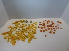 LEGO Mixed Bricks and Pieces Lot Of Over 170 Pieces Yellow & Orange Colors