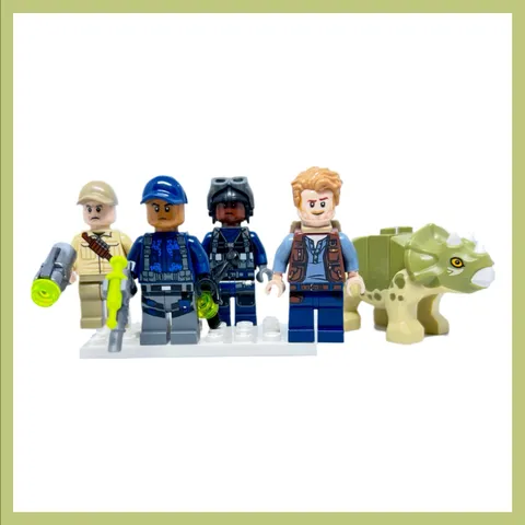 Lego Jurassic World Minifigures Lot Triceratops Dinosaur 2020 Retired
