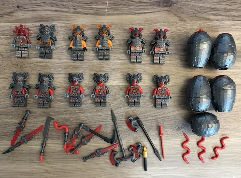 LEGO NINJAGO VERMILLION FIGURE LOT | GOOD CONDITION | FIGURES AND ACCESSORIES