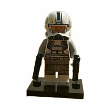 LEGO Minifigure White Helmet Trooper Gray/White Outfit Black Blasters 