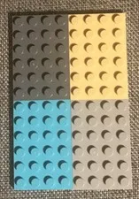 LEGO 4 X 6 BASE PLATE  LOT OF 4 Plates Pieces Flat Multicolored