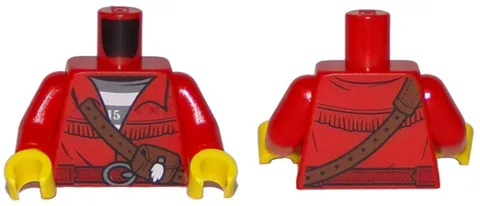 LEGO Torso Town Prisoner Shirt Under Fringed Jacket with Leather Pouch inv.626