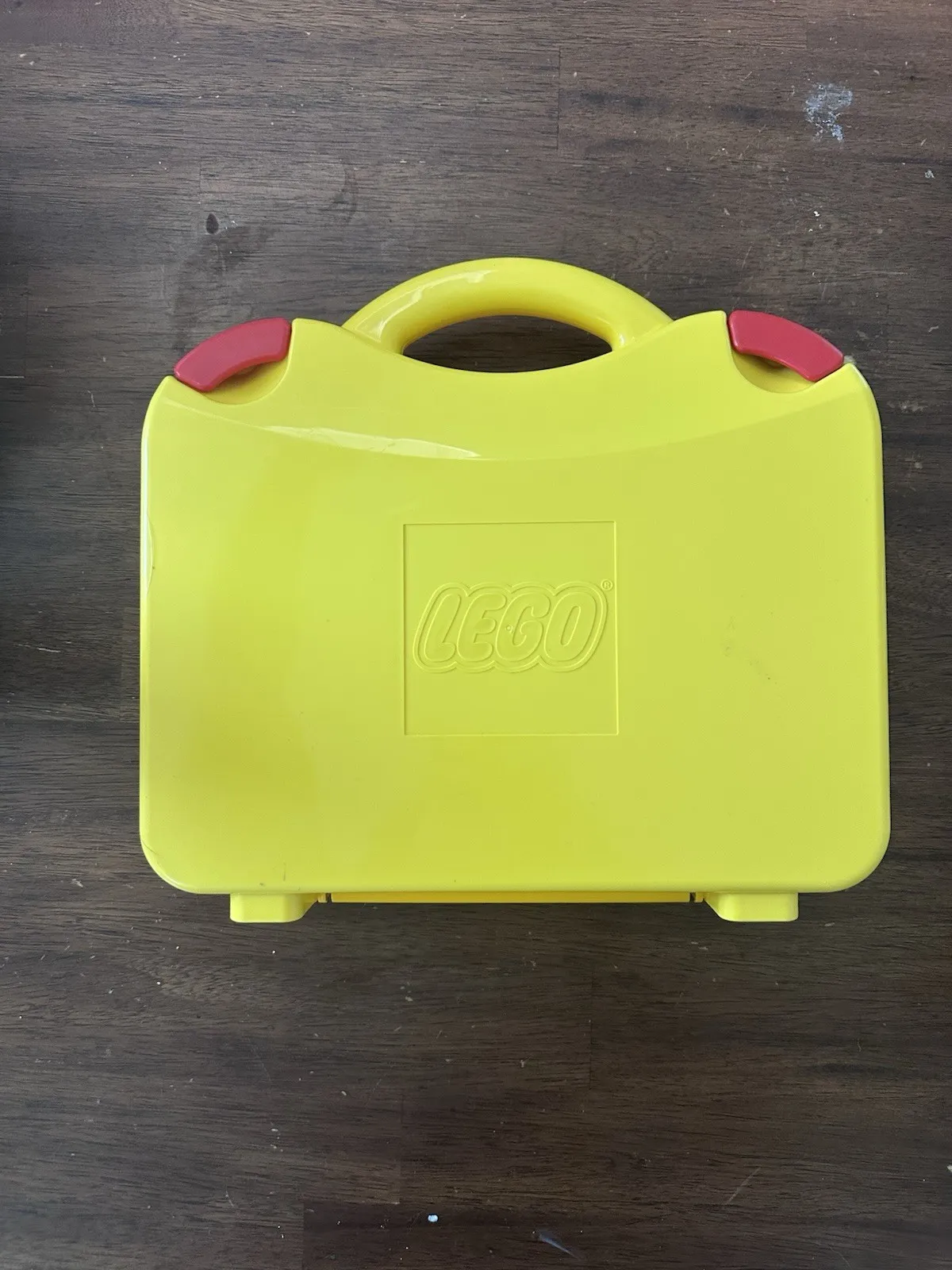 LEGO Yellow Plastic Carrying Case with Handle, w removable compartments 