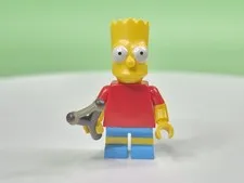 LEGO The Simpsons Bart Simpson Minifigure sim026 w/ Slingshot (from Set 10352)