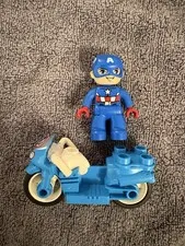 Lego Duplo Marvel Super Heroes Captain America with Motorbike Mini Figures