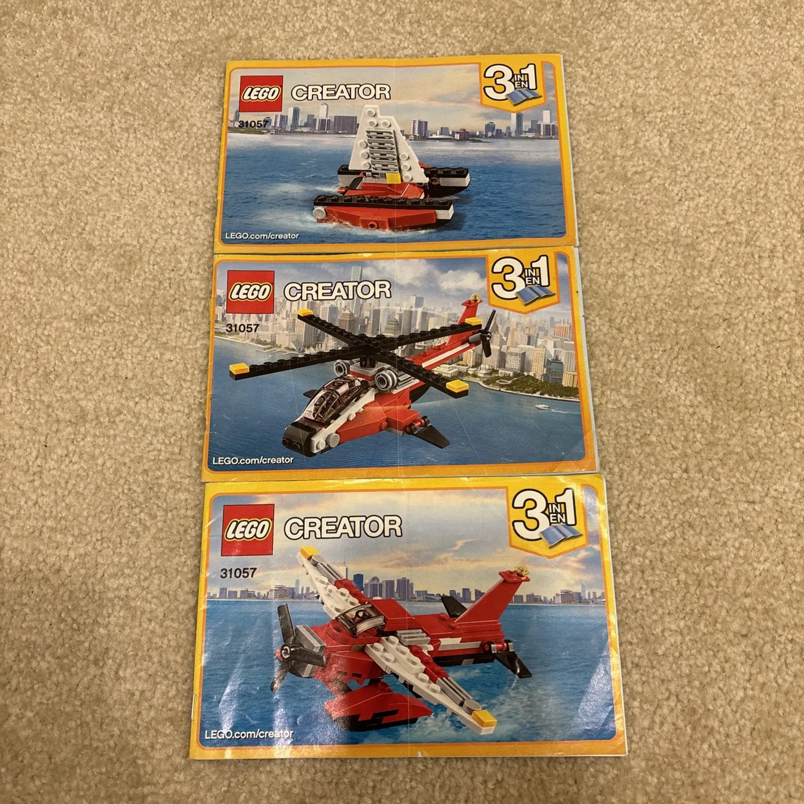 LEGO Creator 3 in 1 Building Set 31057 Air Blazer Instruction Manual Booklets